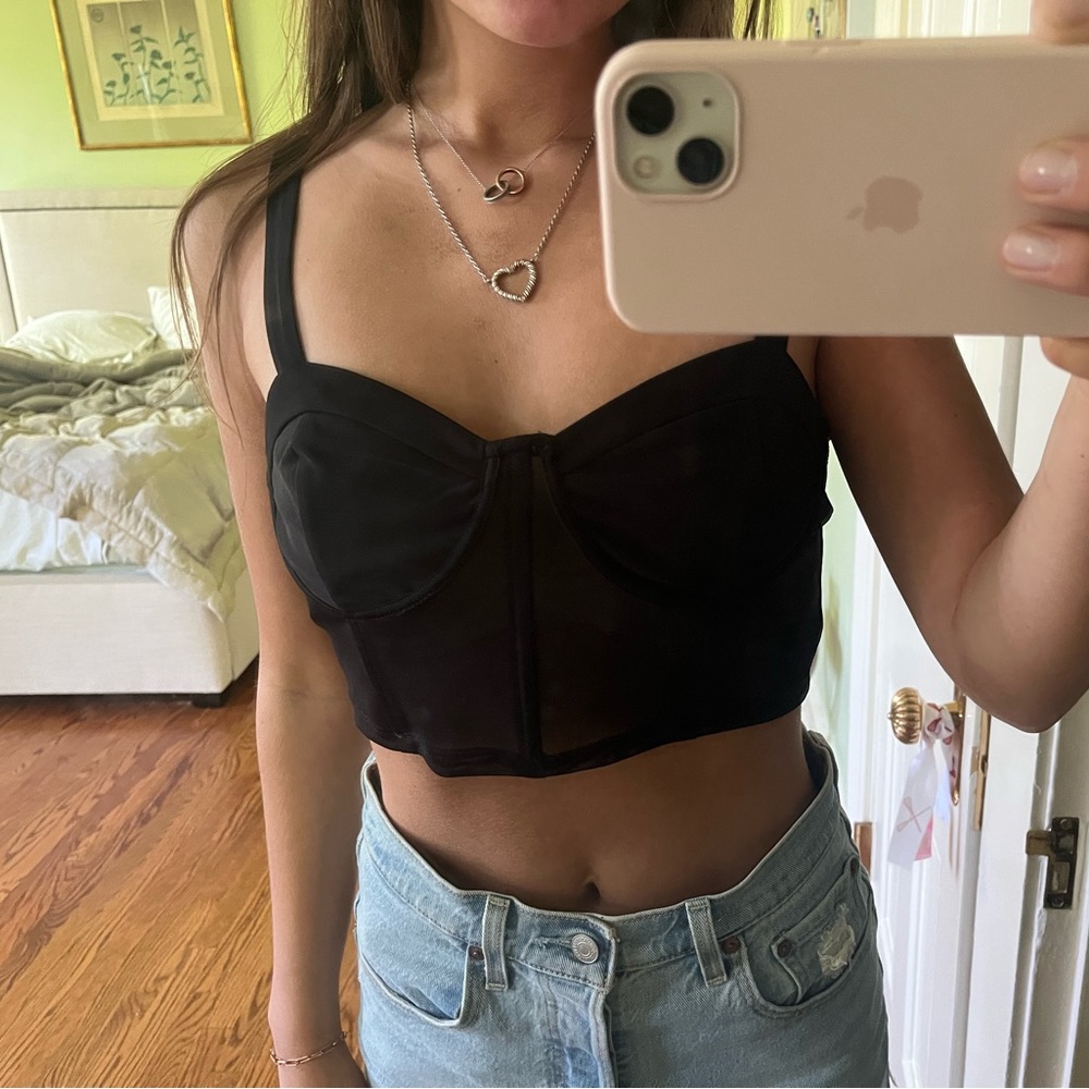 Forever 21 Mesh Crop Top